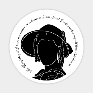 Jane Austen Emma Dream Quote text design Magnet